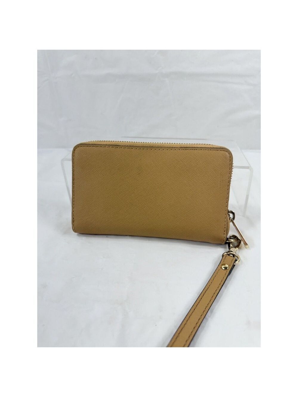 Michael Kors Leather Zip Around Wristlet Wallet butterscotch yellow - Picture 2 of 11